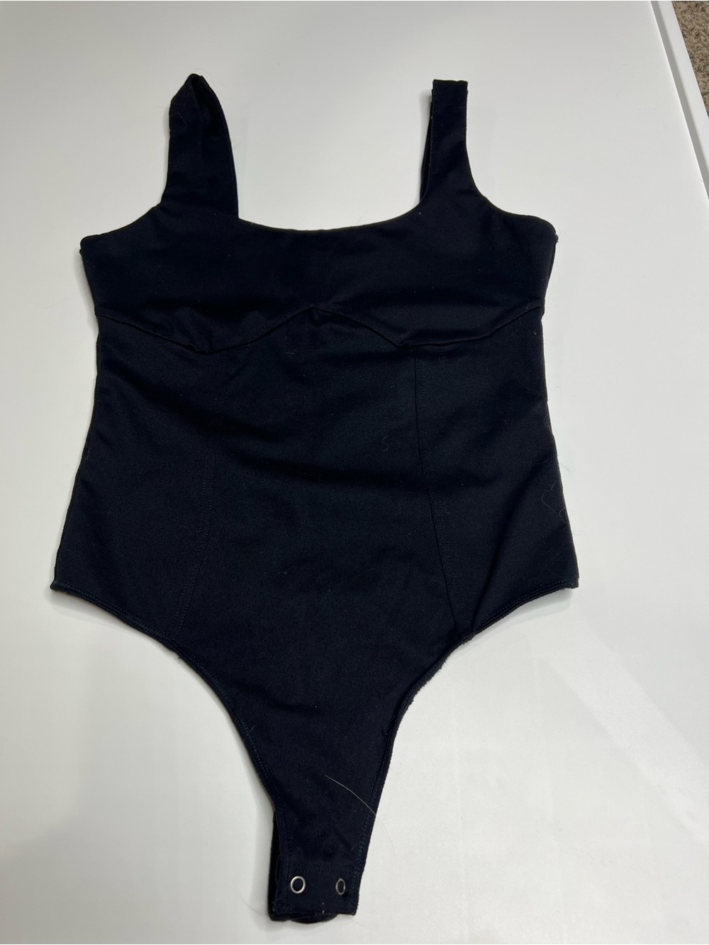 Abercrombie and fitch Classic Black Square Neck Bodysuit small